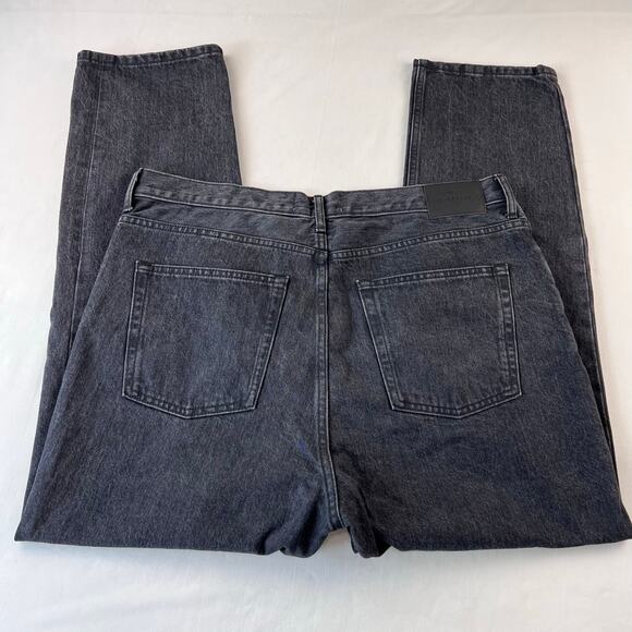 Everlane The Cheeky Jeans Women's Size 33 Black High Rise Button Fly - Picture 3 of 10